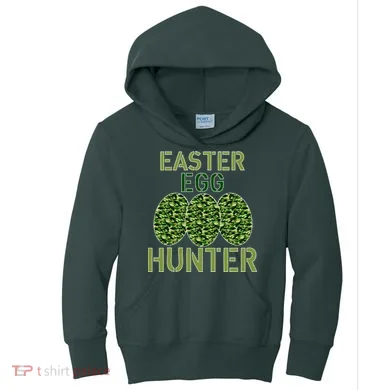 Easter Egg Hunter Camo Eggs Funny Egg Hunt Kids Hoodie