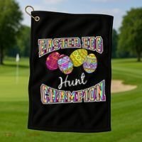 Easter Egg Hunting Champion Golf Towel thumb 1