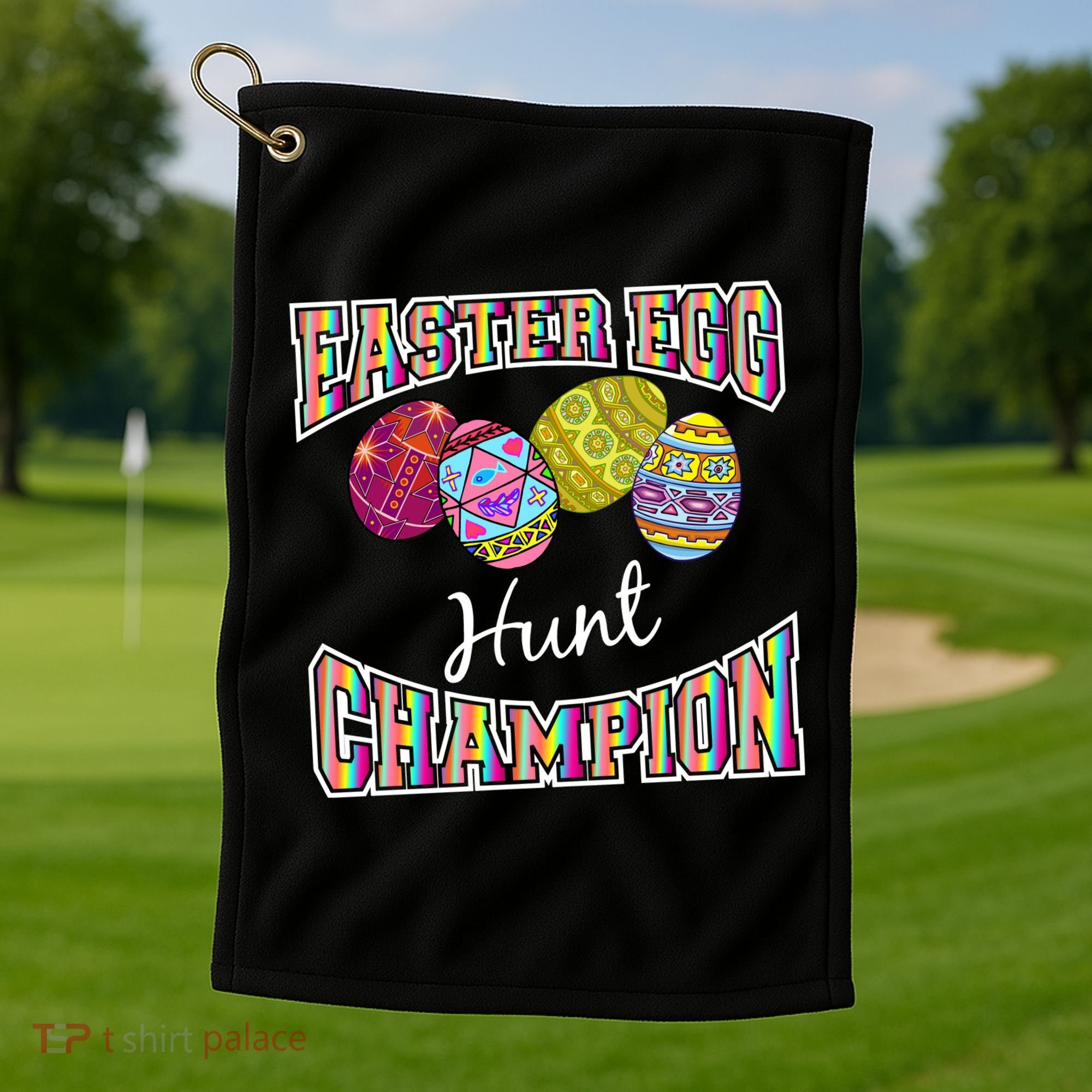 Easter Egg Hunting Champion Golf Towel