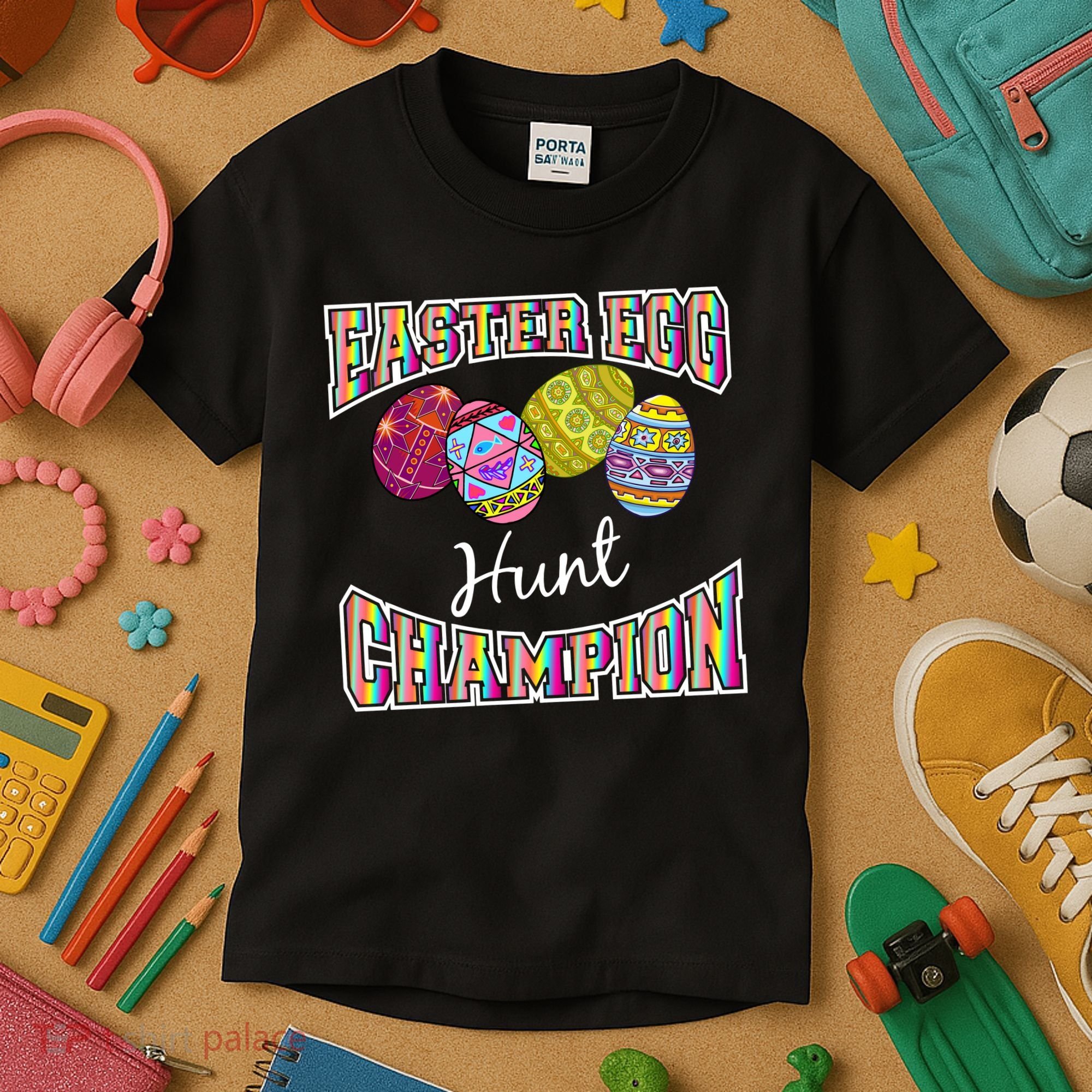 Easter Egg Hunting Champion Kids T-Shirt