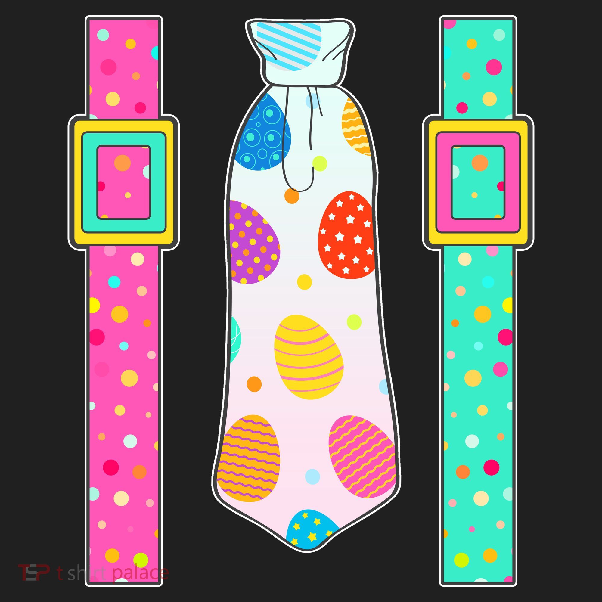 Easter Egg Tie & Suspenders Women's Sweatshirt