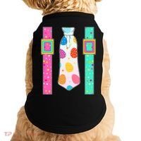 Easter Egg Tie & Suspenders Doggie Tank thumb 0