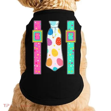 Easter Egg Tie & Suspenders Doggie Tank