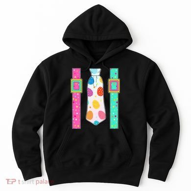 Easter Egg Tie & Suspenders Hoodie