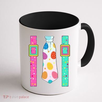 Easter Egg Tie & Suspenders Coffee Mug back