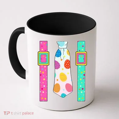 Easter Egg Tie & Suspenders Coffee Mug