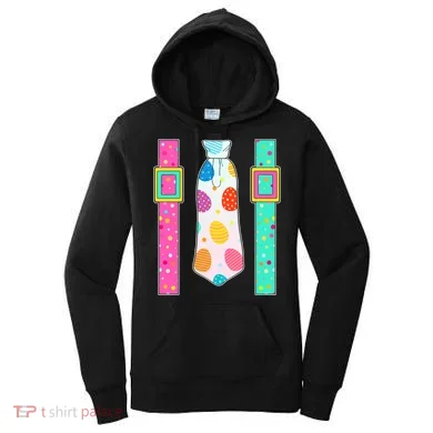 Easter Egg Tie & Suspenders Women's Hoodie