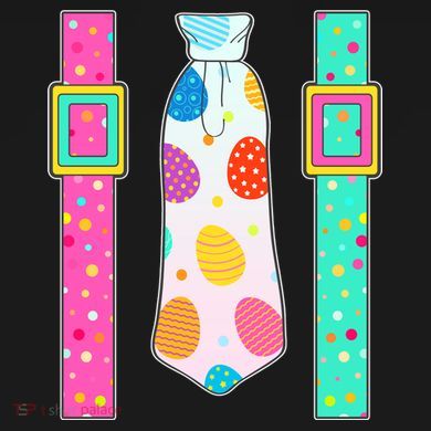 Easter Egg Tie & Suspenders Women's Hoodie