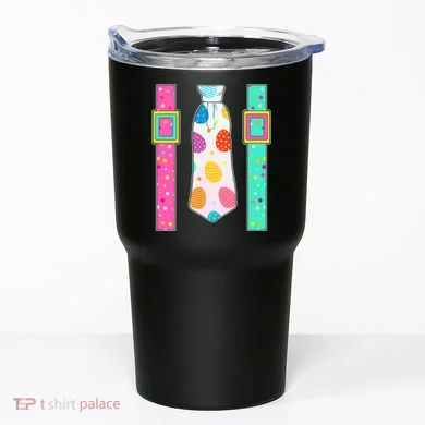 Easter Egg Tie & Suspenders Tumbler