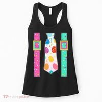 Easter Egg Tie & Suspenders Women's Tank Top thumb 0