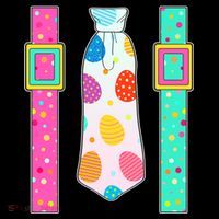 Easter Egg Tie & Suspenders Kids Hoodie thumb 5