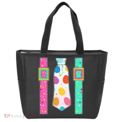 Easter Egg Tie & Suspenders Tote Bag