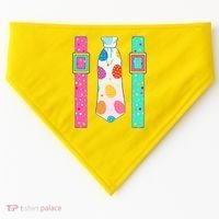 Easter Egg Tie & Suspenders USA-Made Doggie Bandana thumb 0