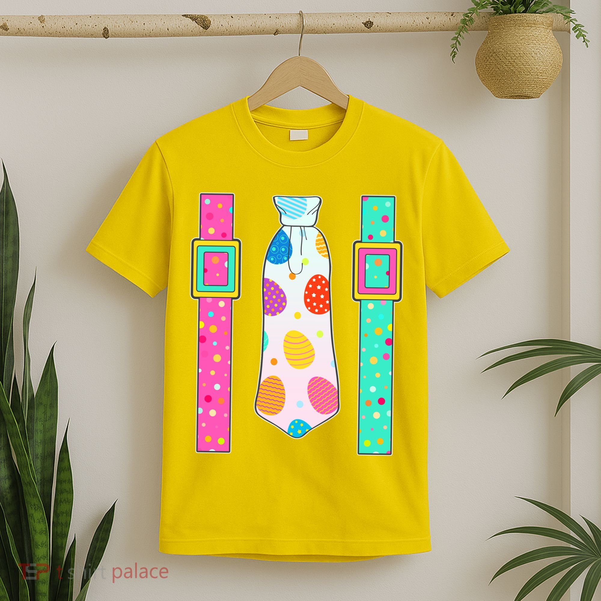 Easter Egg Tie & Suspenders T-Shirt