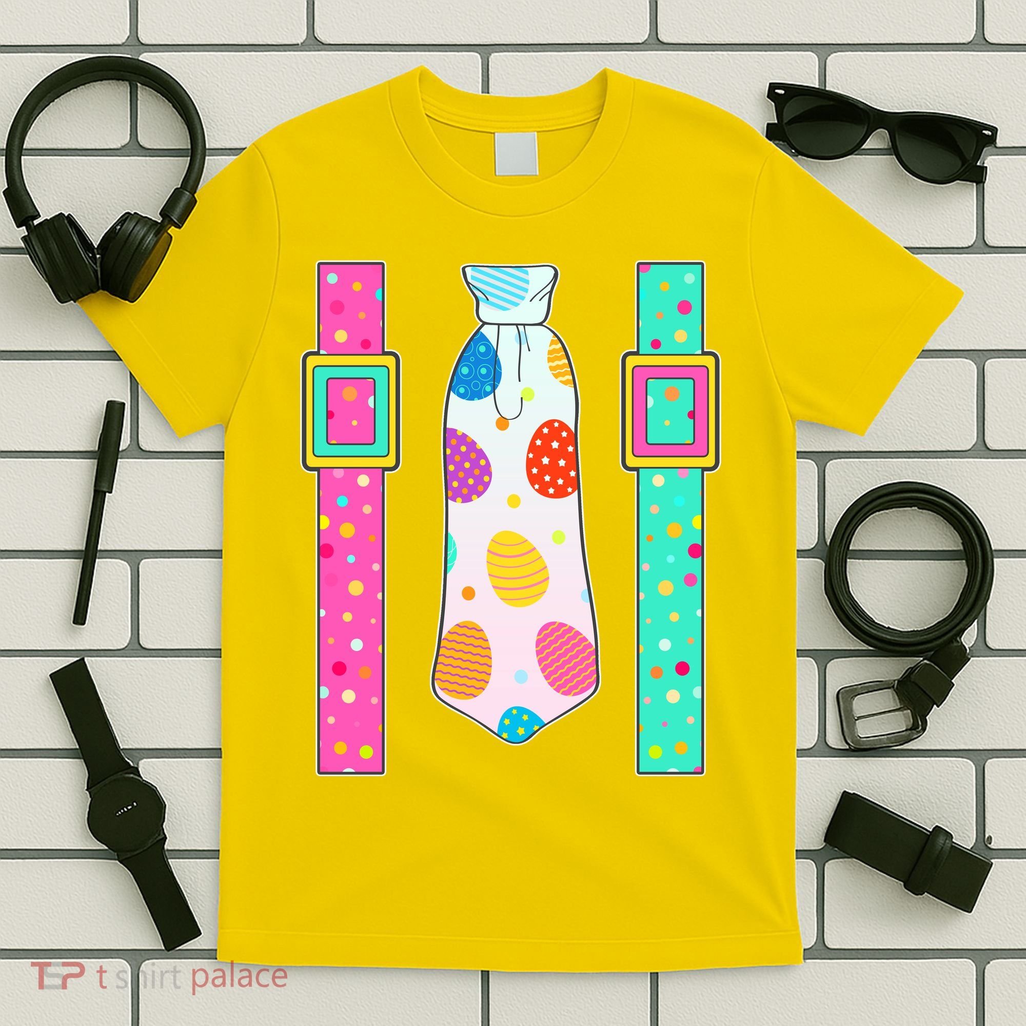 Easter Egg Tie & Suspenders T-Shirt