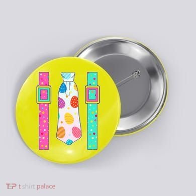 Easter Egg Tie & Suspenders Button