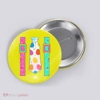 Easter Egg Tie & Suspenders Button thumb 0