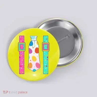 Easter Egg Tie & Suspenders Button