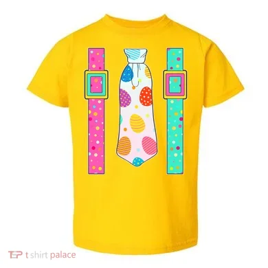 Easter Egg Tie & Suspenders Toddler T-Shirt