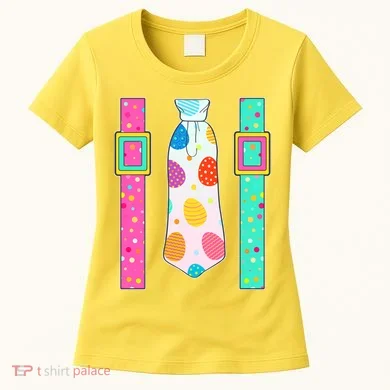 Easter Egg Tie & Suspenders Women's T-Shirt