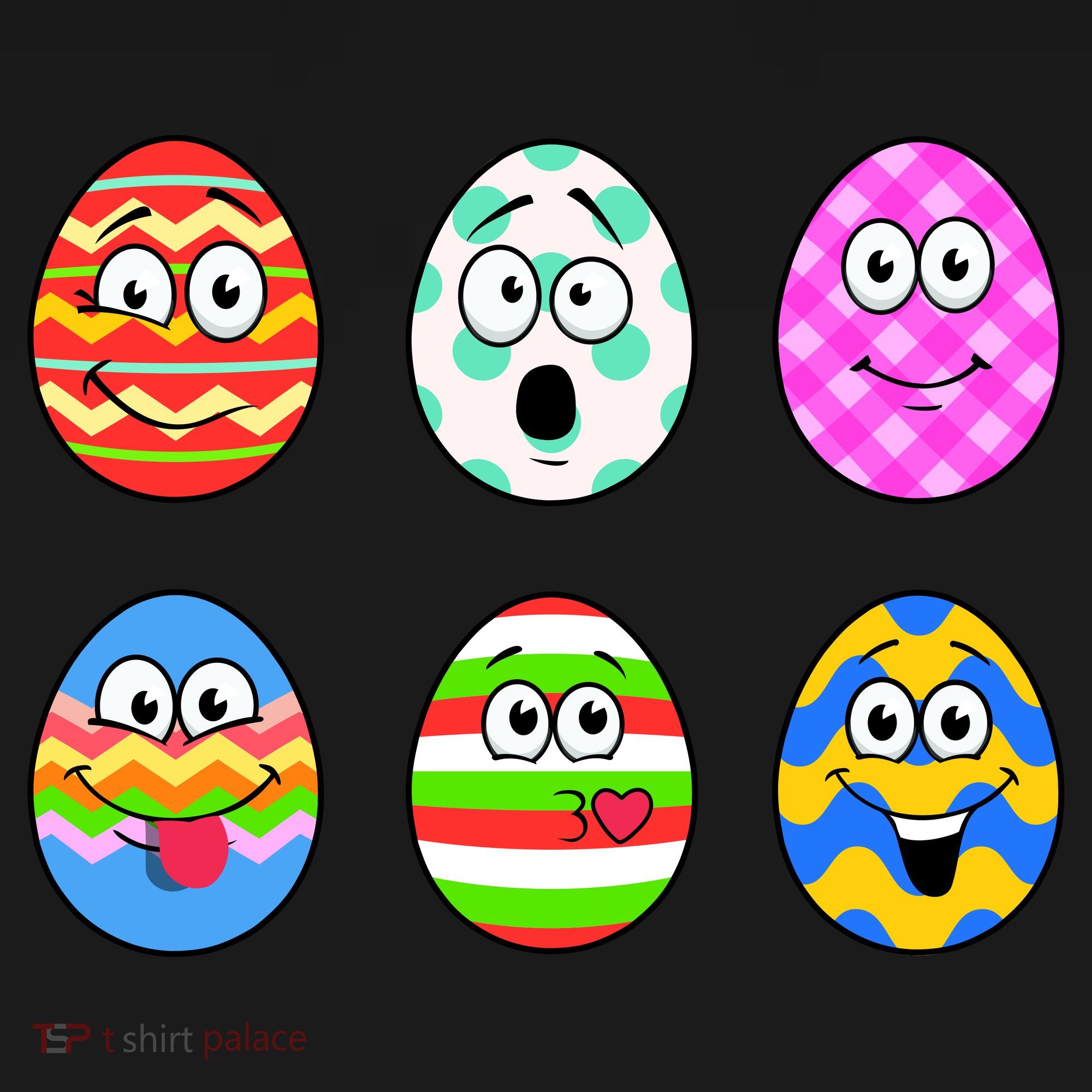 Easter Eggs Funny Emoji's Doggie Tank