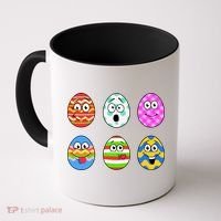 Easter Eggs Funny Emoji's Coffee Mug thumb 0