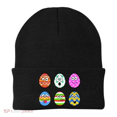 Easter Eggs Funny Emoji's Beanie