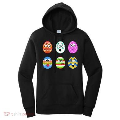 Easter Eggs Funny Emoji's Women's Hoodie