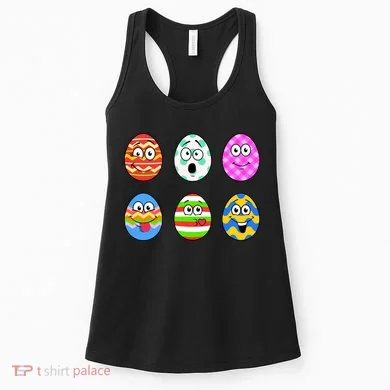 Easter Eggs Funny Emoji's Women's Tank Top
