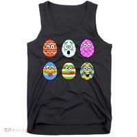 Easter Eggs Funny Emoji's Tank Top thumb 0