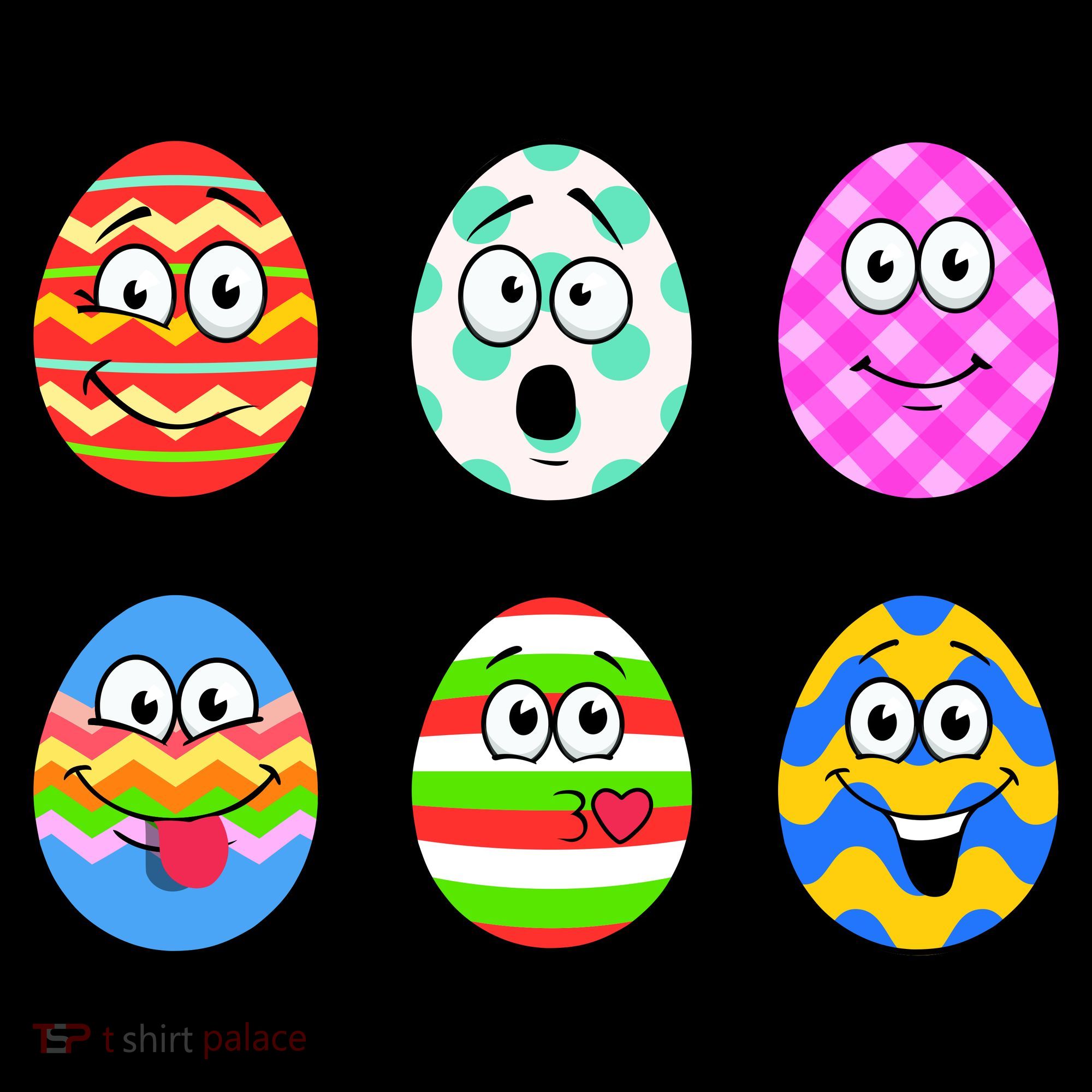 Easter Eggs Funny Emoji's Tank Top