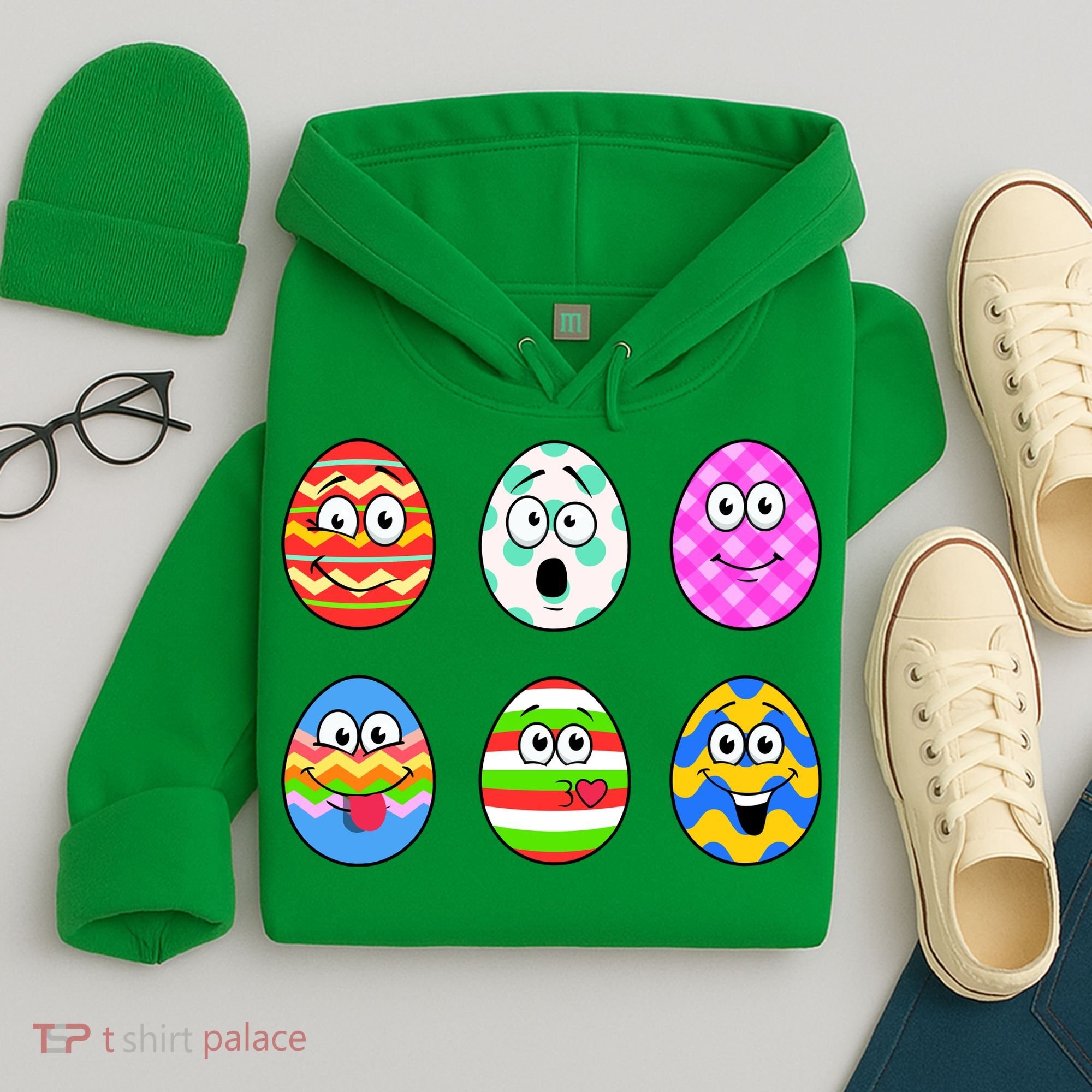 Easter Eggs Funny Emoji's Hoodie