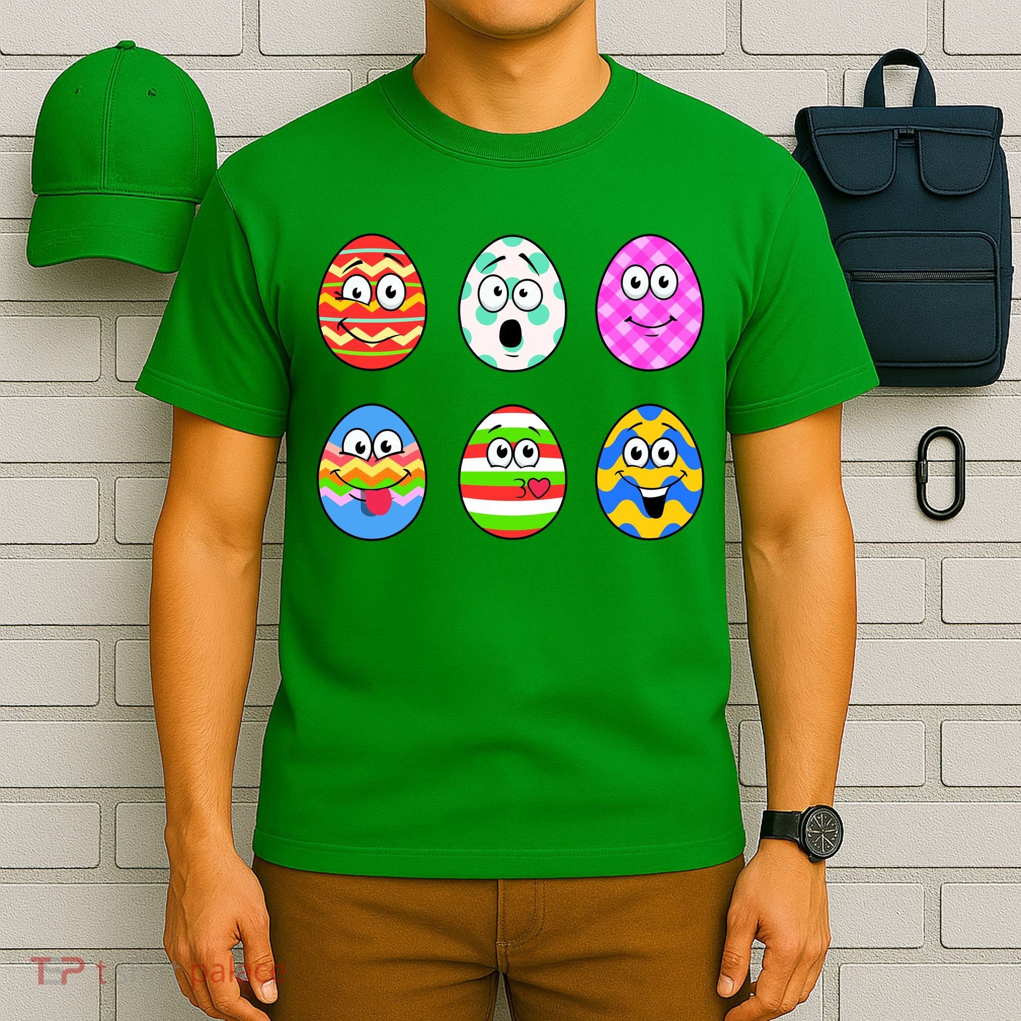 Easter Eggs Funny Emoji's T-Shirt