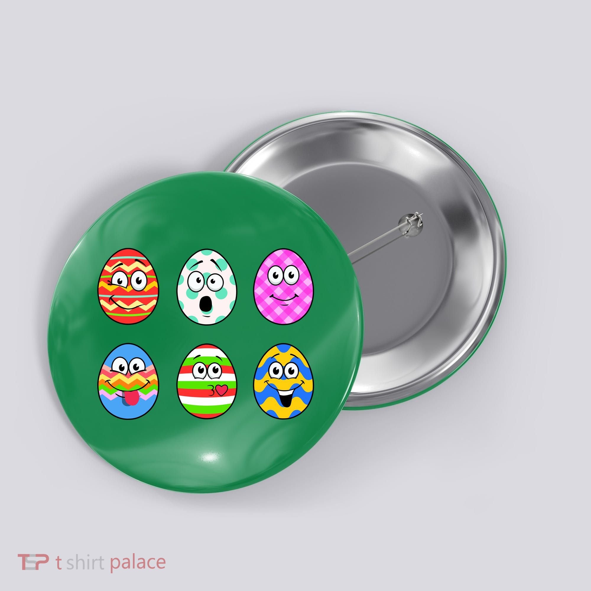 Easter Eggs Funny Emoji's Button