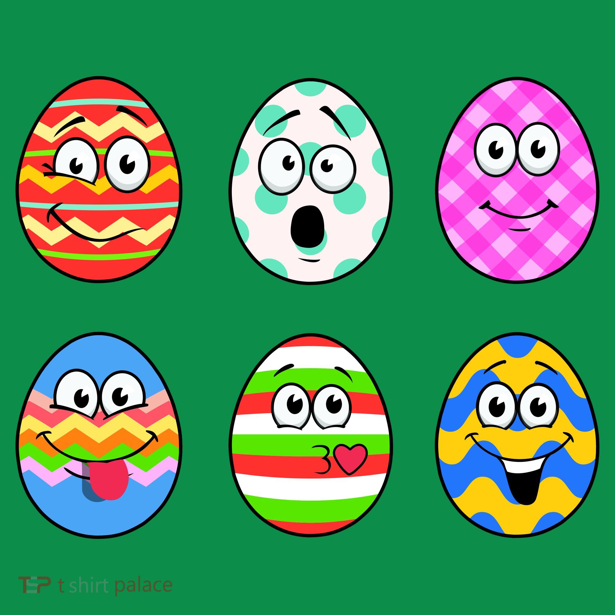 Easter Eggs Funny Emoji's Button
