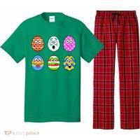 Easter Eggs Funny Emoji's Pajama Set thumb 0