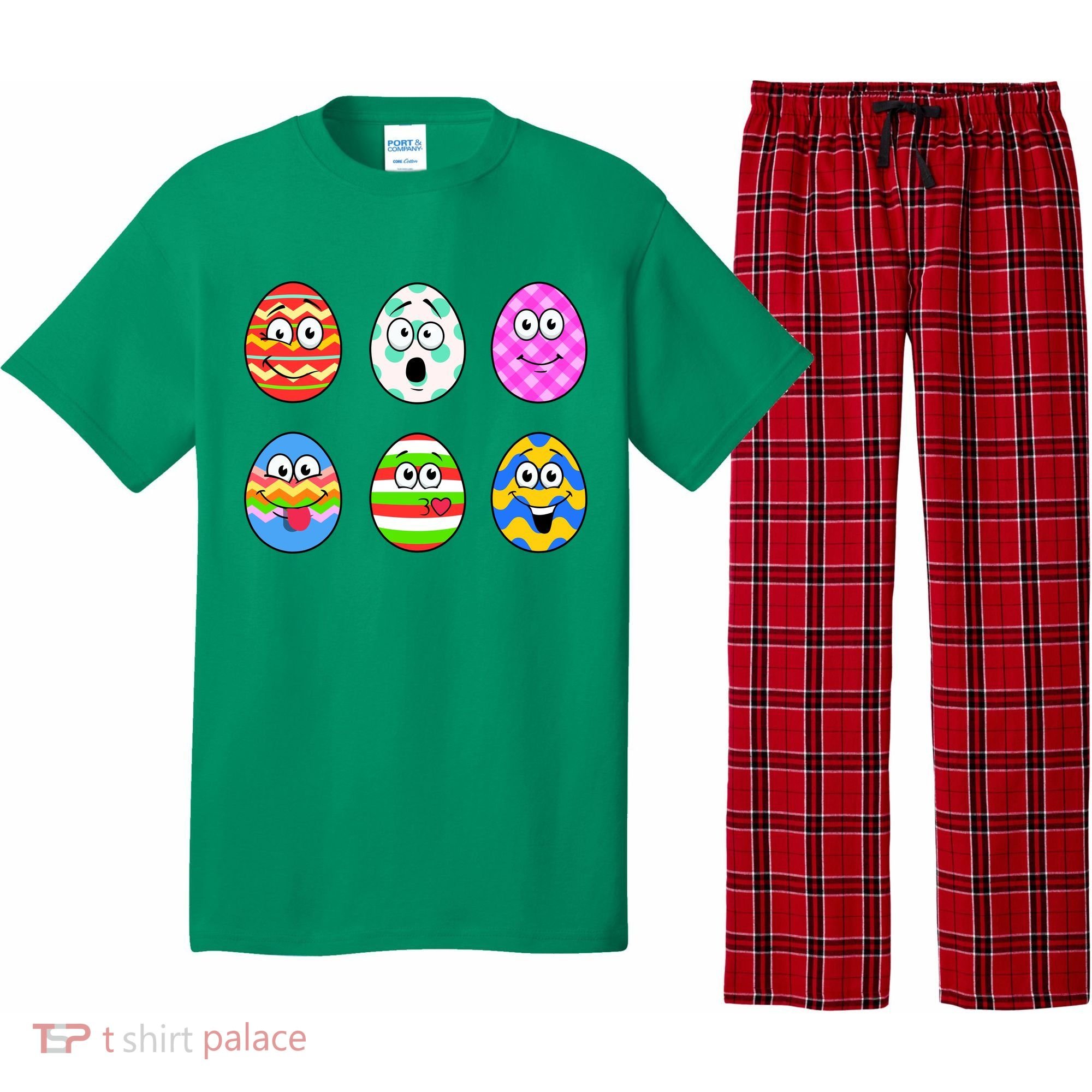Easter Eggs Funny Emoji's Pajama Set