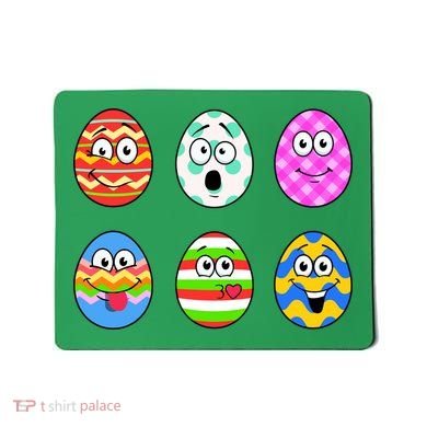 Easter Eggs Funny Emoji's Mousepad