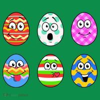 Easter Eggs Funny Emoji's Baby Bodysuit thumb 2