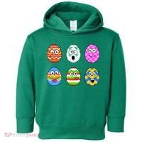 Easter Eggs Funny Emoji's Toddler Hoodie thumb 0