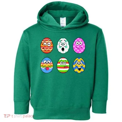 Easter Eggs Funny Emoji's Toddler Hoodie