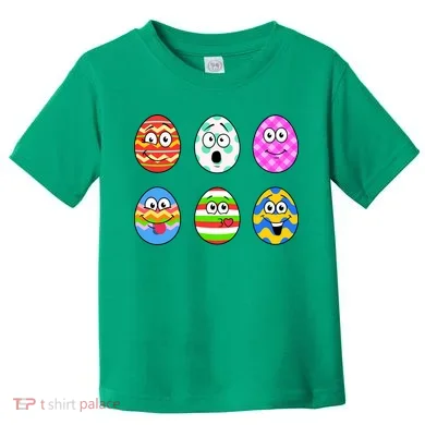 Easter Eggs Funny Emoji's Toddler T-Shirt