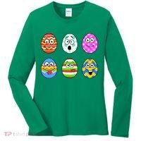 Easter Eggs Funny Emoji's Women's Long Sleeve Shirt thumb 0