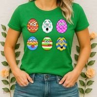 Easter Eggs Funny Emoji's Women's T-Shirt thumb 2