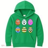 Easter Eggs Funny Emoji's Kids Hoodie thumb 0