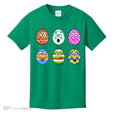 Easter Eggs Funny Emoji's Kids T-Shirt