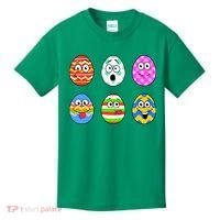 Easter Eggs Funny Emoji's Kids T-Shirt thumb 0
