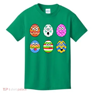 Easter Eggs Funny Emoji's Kids T-Shirt