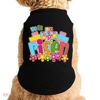 Easter He Is Risen Spring flowers Doggie Tank thumb 0