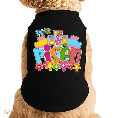 Easter He Is Risen Spring flowers Doggie Tank